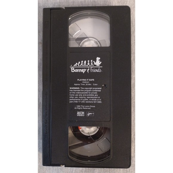 Vintage BARNEY and Friends VHS Cassette Tape 1992 Playing It Safe Time Life - Picture 1 of 2